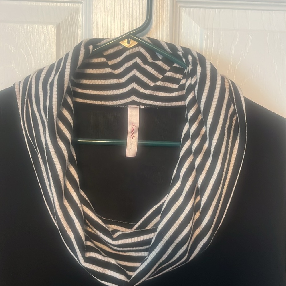 Striped Cowl Neck Sweater/Tunic - Picture 2 of 4